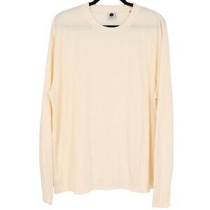 NN07 Clive Men's Size XXL Ivory Cream Waffle Knit Long Sleeve T-Shirt Casual